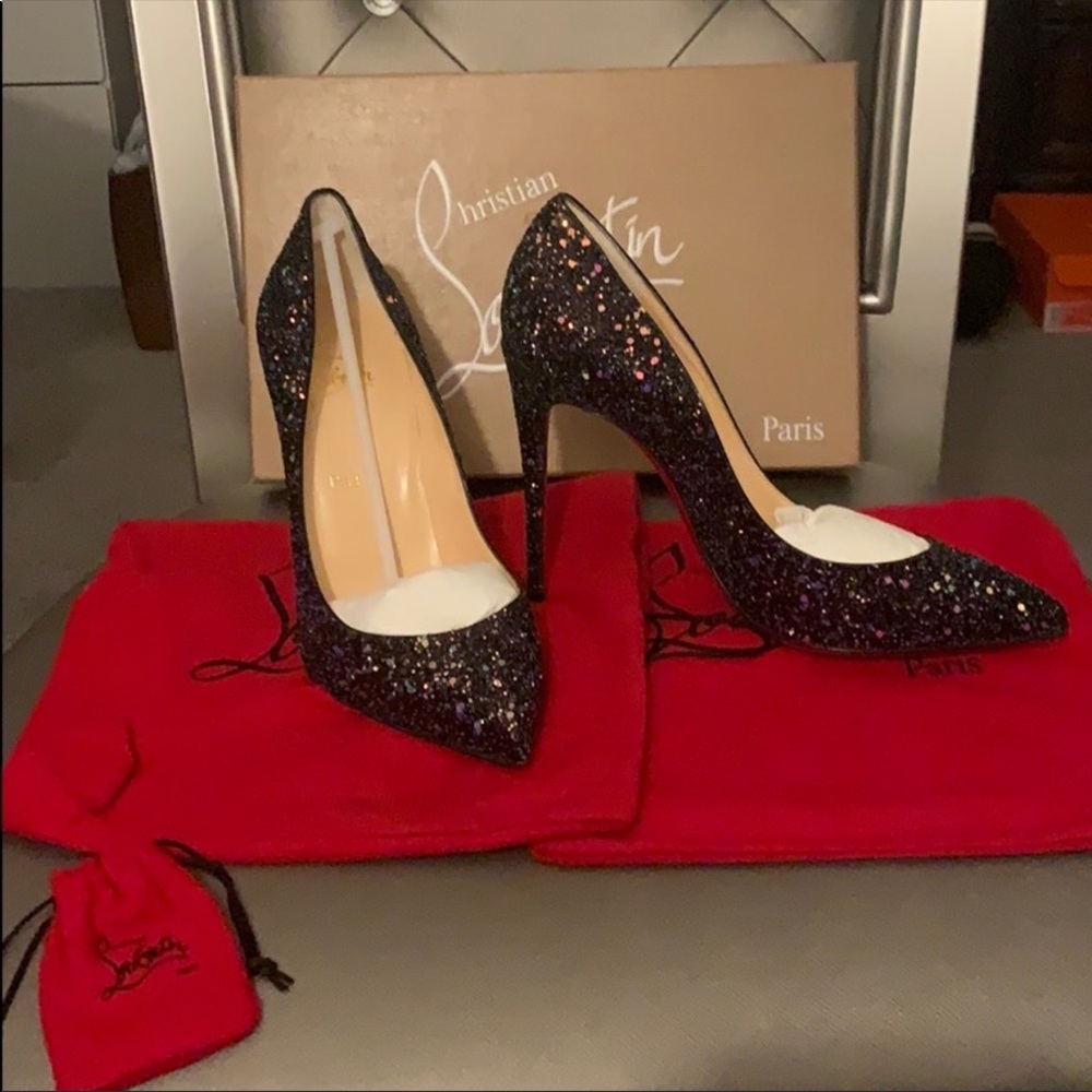 Christian Louboutin glitter heels